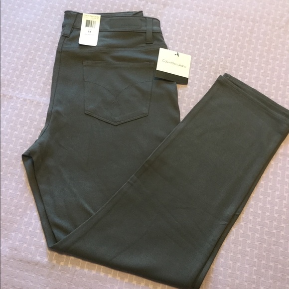 Last size 14 Gray CalvinKlein Stretch pant Zip up - Picture 7 of 8